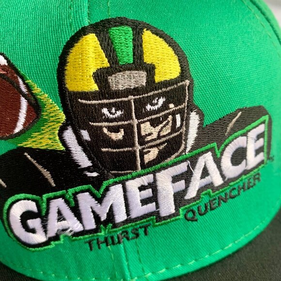Vintage 90’s Embroidered Gameface Thirst Quencher Football SnapBack Hat - P Cap - Picture 8 of 8